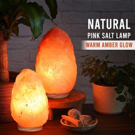 Himalayan Glow Salt Lamp, Home Décor Crystal Lamp, with 6 Ft Cord & Dimmer Switch