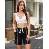 Quenteen Womens Cotton Sweat Shorts Casual Summer Athletic Drawstring Lounge