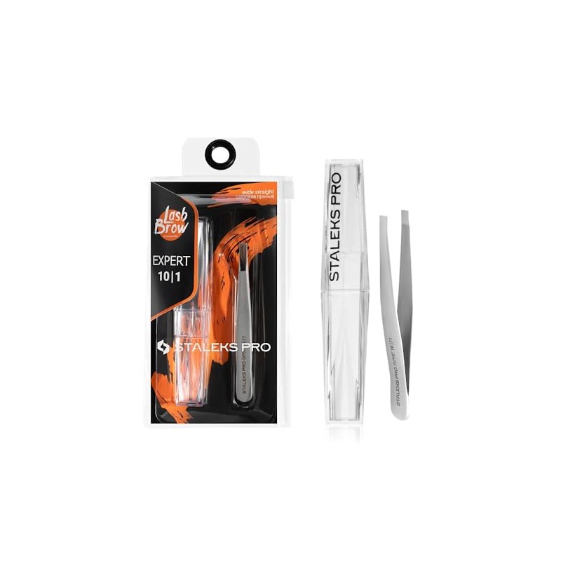 STALEKS PRO Tweezers for thick or sparse eyebrows. Precise, safe