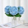 SOMYTING 20" Lifelike Artificial Hydrangea Large Real Touch Flowers Hydrangea