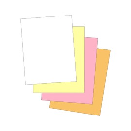 "Plain" Collated Color Paper (Not Carbonless) for Laser and Ink Jet Printers (4 Part, Pack)