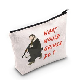 TV Show Merch Zipper Bag Rick Grimes Gift Zombie TV Show Inspired Toiletry Bag for TV Show Fans TWD Gift, Grimes Do, Cosmetic Bags