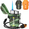 Torch Lighter, Refillable Butane Windproof Outdoor Gas With Adjustable Jet