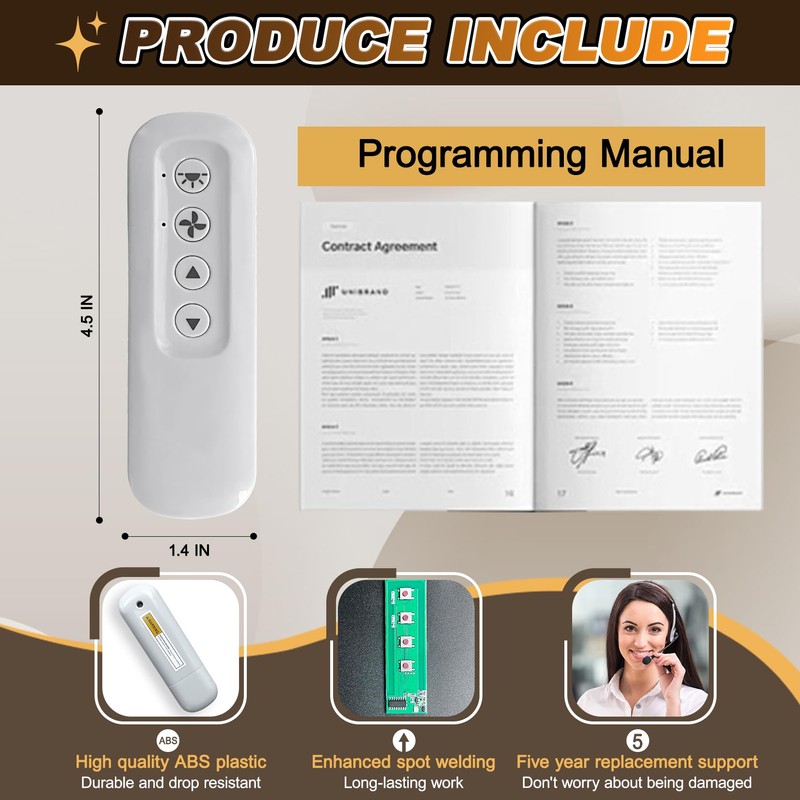 99813 for Hunter Fan Remote Replacement Only Fit for 434MHz