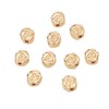 18K Real Gold Plated Non-Tarnish Rose Flower Spacer Beads 6.5x4mm