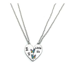 ZAHSY Big Sis Little Sis Necklace for 2 Sisters Gifts from Sister Birthday Gifts for Little Sister Big Sister Necklace Christmas Gifts for Little Sis Big Sis Gifts