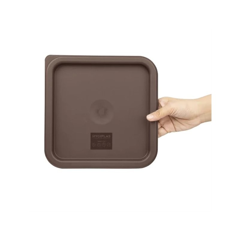 Hygiplas Square Brown Lid to fit - Medium 5.5/7Ltr