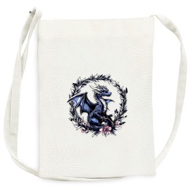 BJDAMAI Dragon Mini Canvas Bag for Teens Kids Girls, Dragon Lovers Gift Items Things Decor Merch, Small Tote Purse with Shoulder Strap Holds Phone Wallet Keys Lipstick Coin!