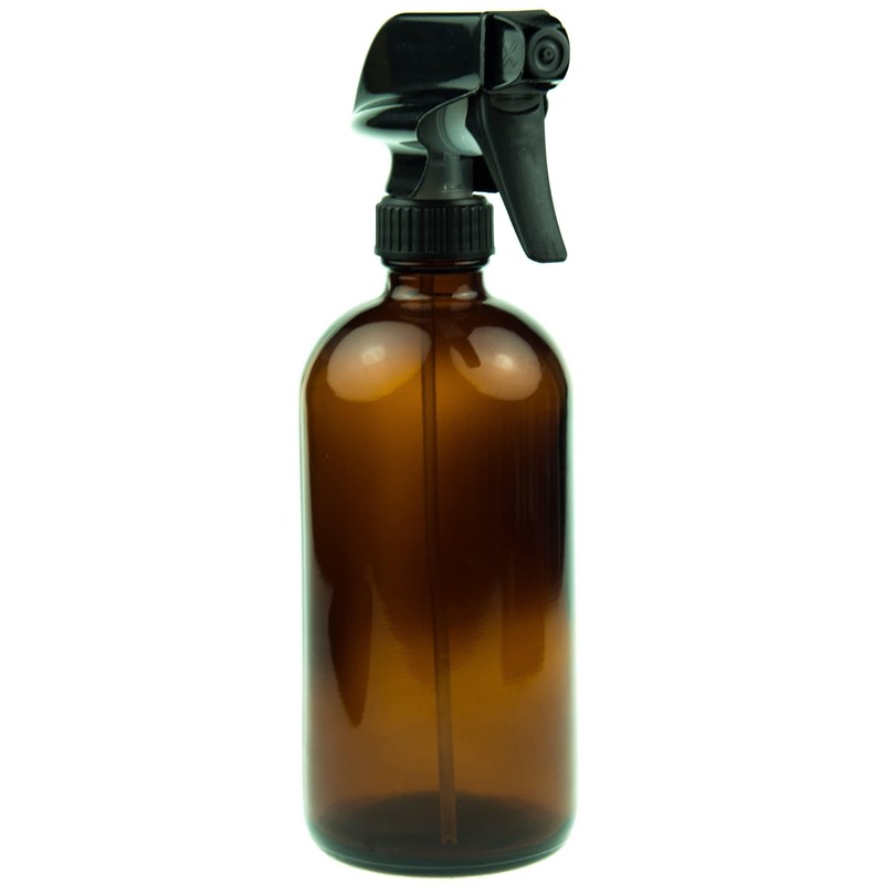 Sally's Organics 16oz Amber Glass Spray Bottle for Thieves Cleaner,