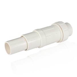 EFIELD 1-1/4-inch PVC Expansion Repair Coupling for Broken or Cracked Pipe, Schedule 40, White (1 1/4-inch),(PVC031)