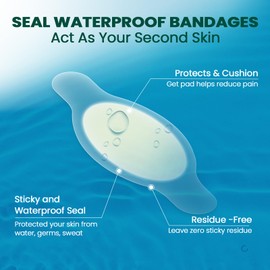 Welnove Hydrocolloid Blister Bandages Insoles - 29ct - Water Resistant Blisters Bandages - Adhesive Blister Pads for Heel, Feet, Toe - Gel Blister Chshions for Prevention & Recovery (Toe Pack)