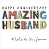 Kindred - Amazing Husband - Wedding Anniversary Card