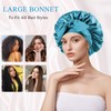 2+3 Satin Bonnet for Sleeping with Scrunchie, Satin Silk Bonnet