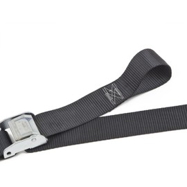 PowerTye Cam Buckle Tie Down Straps – 2 inch x 8ft Straps with S-Hooks – Ideal for Motorcycle, ATV, Trailers, and Truck Bed Cargo – 600 lb WLL & 1,800 lb Break Strength – USA Made, Black (Pair)