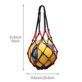 DoGeek Ball Bag Handball Net Ball Bag Football Volleyball Black Can Hold 1 Ball (1 Piece)