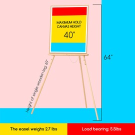 MEEDEN Wood Easel Stand for Display: Wooden Tripod for Poster Board - Wedding Easel Standing for Welcome Sign