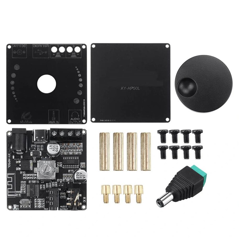 Fasizi 50wx2 mini bluetooth 5.0 wireless audio power digital amplifier