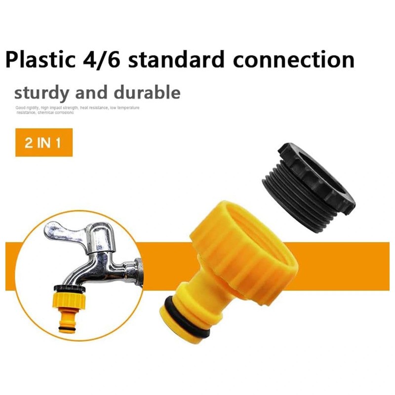 Aczyqws 2 Pack Hose Tap Connector 3/4 inch and 1/2