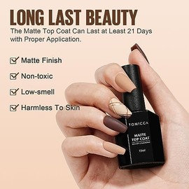 TOMICCA 15ml Matte Top Coat UV Nagellack Gel F√ºr Geln√§gel Top Coat Matt Gel Nagellack Nail Art Starter Manicure Salon DIY at Home‚Ä¶