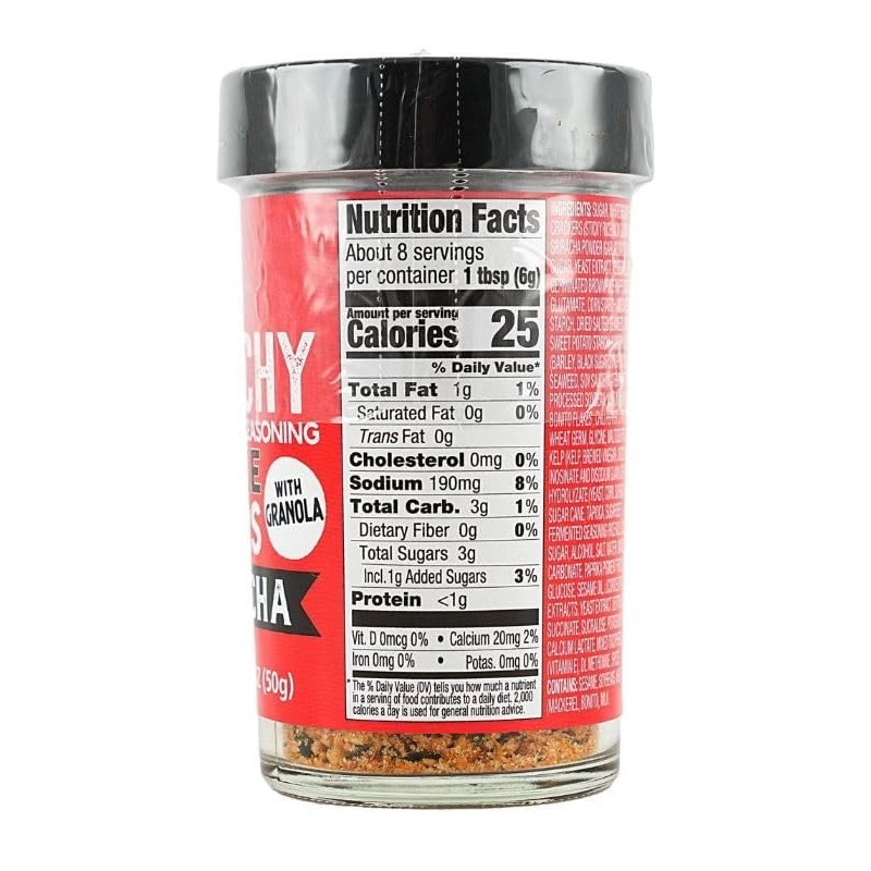 Crunchy Sriracha Flavored Furikake Rice Seasoning - Great for Popcorn,