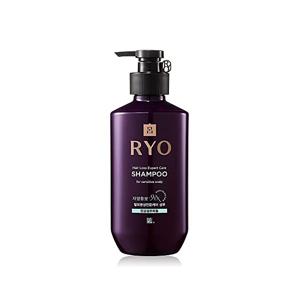 Ryo Hair Loss Care Shampoo For Sensitive Scalp 400ml (13.5oz) Gentle Dry Scalp Care, Relief of Itching and Flaking Scalp, Unisex Shampoo, Gentle Cleansing, Anti- Dandruff treatment, For Thinning Hair