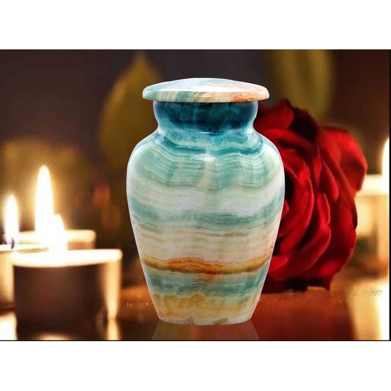 Small Keepsake Cremation Urns for Human Ashes - Marble Finish