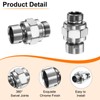 sourcing map 2Pcs Shower Head Swivel Adapter Solid Brass Adjustable
