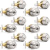 Probrico 6 Pack Exterior Door Knob and Single Cylinder Deadbolt