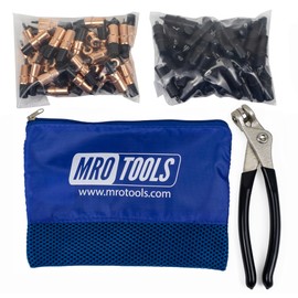 50 1/8 & 50 5/32 Extra Short Cleco Sheet Metal Fasteners + Cleco Pliers w/Carry Bag (KK4S100-2)