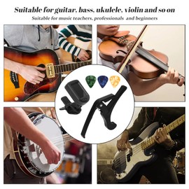 Guitar Capo Pick Tuner Set Guitar Tuner Kit LED Light Weight