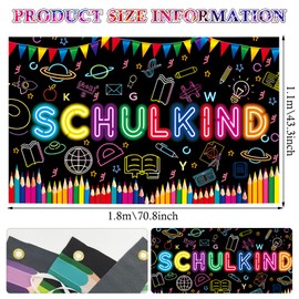 First Day of School Banner Decoration 180 x 110 cm Back to School Decoration Finally School Child Banner Background Party Banner Decoration for Children Girls Boys