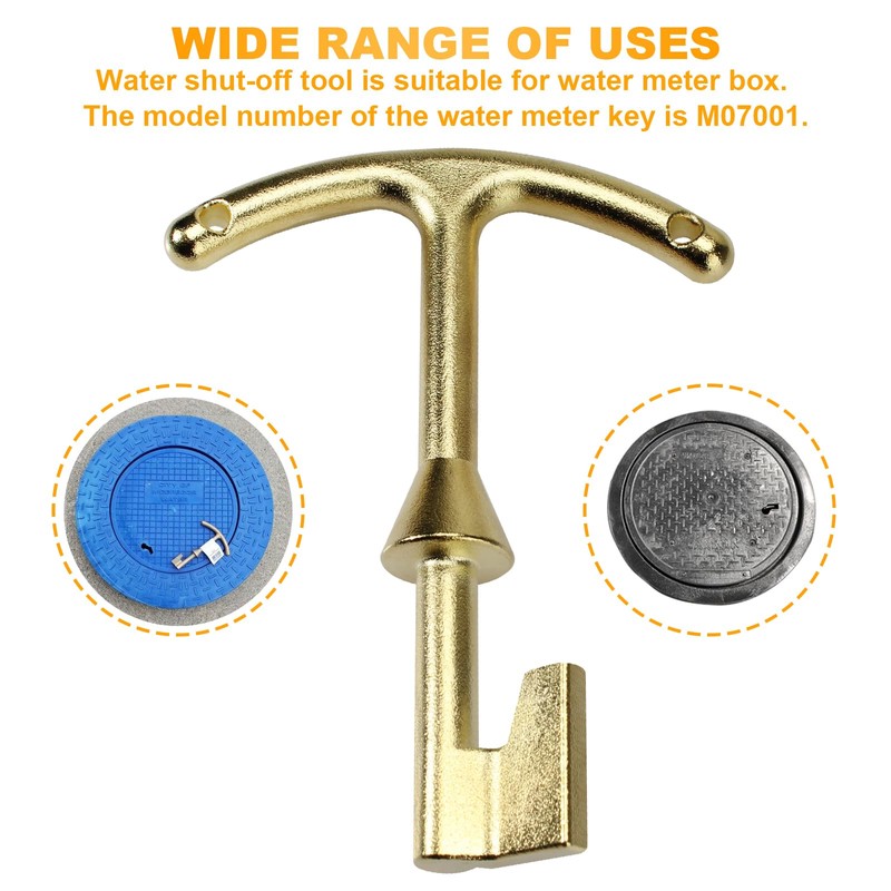 VIDABTE M07001 water meter key, Water Meter Box Key, Water