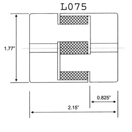 Replacement for 1" L075 Flexible 3-Piece L-Jaw Coupling Set & Buna-N NBR Rubber Spider