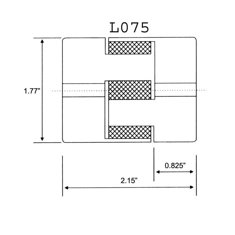 Replacement for 1" L075 Flexible 3-Piece L-Jaw Coupling Set &