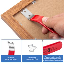 YullSorom Glazier's Point Driver,Glazier Setting Tool Red 1PC for Most Wooden Frames,Framing Glass Picture Cross Stitch