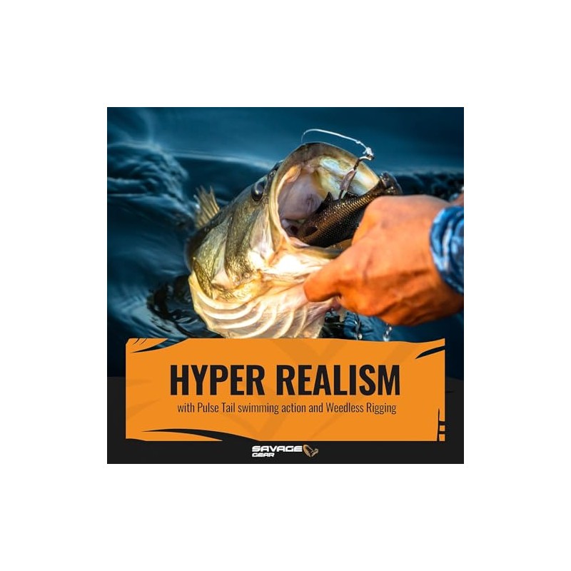 Savage Gear Pulse Tail Shiner Loosebody Fishing Bait, 1 1/4