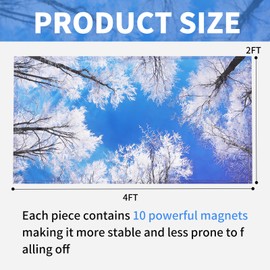 Torixqi 4 Pcs Fluorescent Light Covers - Light Covers for Ceiling Lights Classroom, Magnetic Light Filters for Office, Hospitals, Home 4 x 2 Feet (Winter)