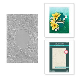Spellbinders Floral 3D Embossing Folder from The Four Petal Collection, Paper Cardboard, ONE