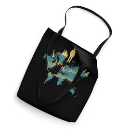 World Map with Explorer Quote for Adventurers Tote Bag
