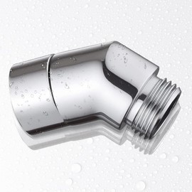 Shower Elbow, Shower Adapter, Rotating Type, G1/2 in Shower Head, Angle Adjustment, Shower Elbow for Faucets, Adapter, Joint Elbow, G1/2, 135°, Shower Hose Adapter, Faucet Part, Universal Type, Water