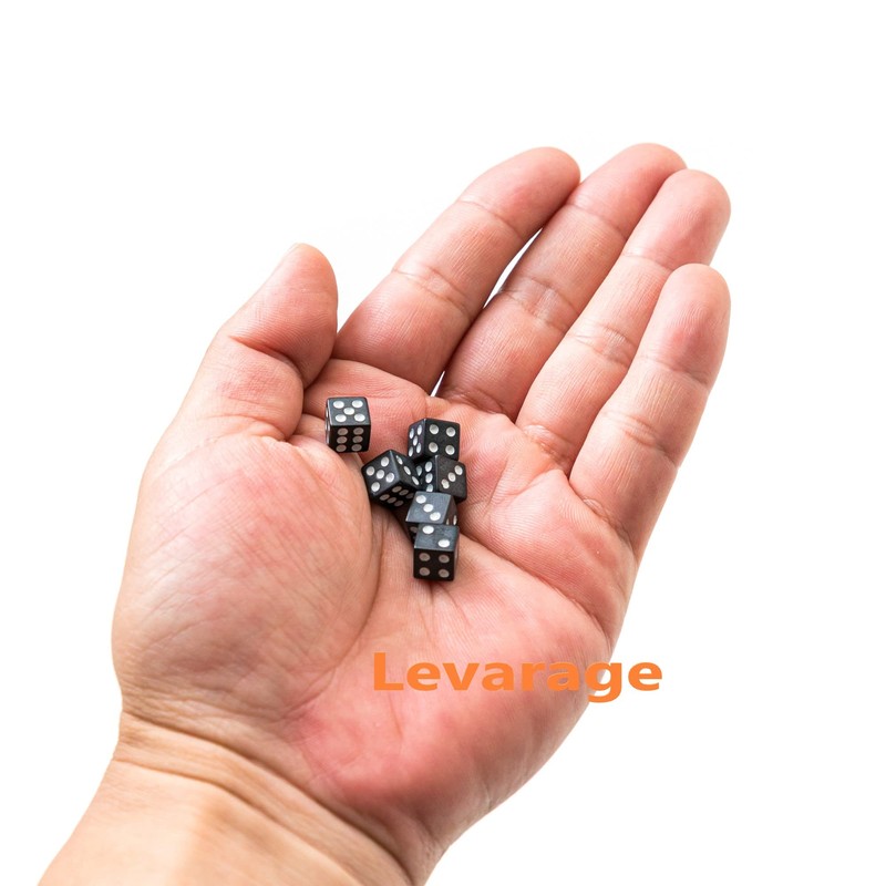 Levarage 0029 Dice, Black, Small, 6-Pack, Black Dice, Black Dice,