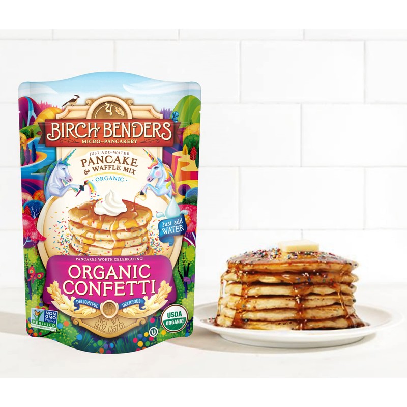 Birch Benders Organic Confetti Pancake and Waffles Mix, 14oz (Pack