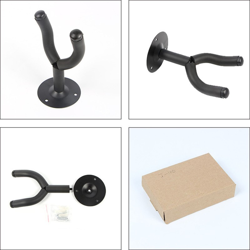 4Pcs Guitar Wall Mount Hanger Hook Acoustic Electric Bass Metal