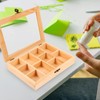 Alipis Rock Display Case Wood Blank Jewelry Organizer Box Tea