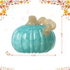 Glitzhome Fall Glass Pumpkin Decor Hand Blown Glass Pumpkin Table