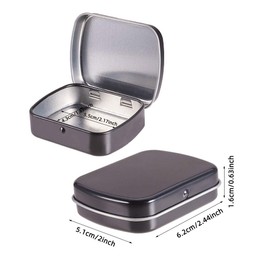 Benecreat 12 Mini Storage Cans, Mini Box, Black, Easy to Carry, Hinged Lid, Nail Parts, Jewelry Parts, Small Storage, Miscellaneous Storage Case, Mini Storage Case