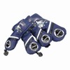 4Pcs 1/3/5/UT Golf Wood Headcovers Cartoon Snow Leopard Pattern PU