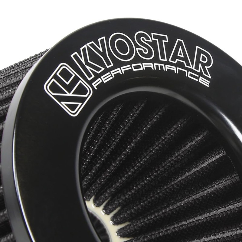 Universal 3/3.5/4" (75/89/100mm) High-Flow Air Filter, Reusable Cone Cold Air