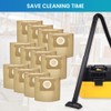 12 Pack DXVA25-4040 Shop Vac Bags for DEWALT 4 Gallon