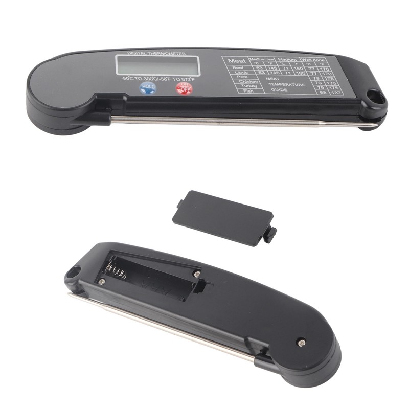Digital Electronic Food Thermometer Foldable Intelligent Straightaway Read Thermometer for